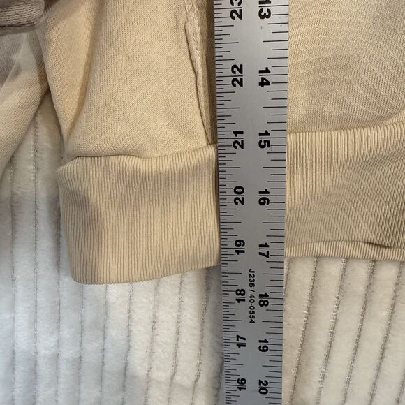 John Galt Taupe Crystal Cropped Zip Up Hoodie One Size Fits Most NWT - Picture 6 of 8